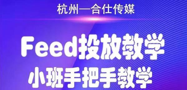 合仕传媒Feed投放教学，手把手教学，开车烧钱必须自己会-红薯资源库