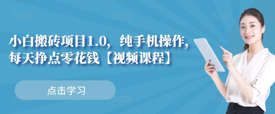 小白搬砖项目1.0，纯手机操作，每天兼职挣点零花钱-红薯资源库