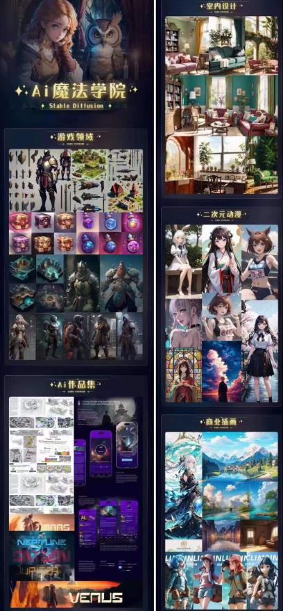 Ai魔法绘画 Stable Diffusion专业课高效辅助Ui/运营作品集0到精通系统课-红薯资源库