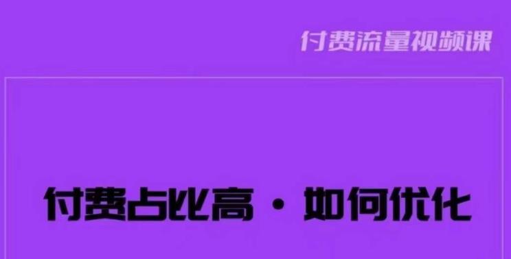 波波-付费占比高，如何优化？只讲方法，不说废话，高效解决问题！-红薯资源库