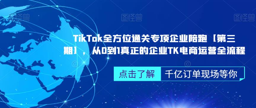 ‎TikTok全方位通关专项企业陪跑【第三期】，从0到1真正的企业TK电商运营全流程-红薯资源库