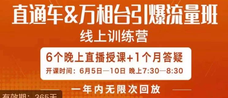 直通车&万相台引爆流量班，6天打通你开直通车·万相台的任督二脉-红薯资源库