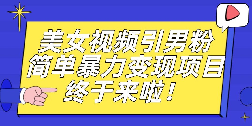 价值3980的男粉暴力引流变现项目，一部手机简单操作，新手小白轻松上手，每日收益500+【揭秘】-红薯资源库