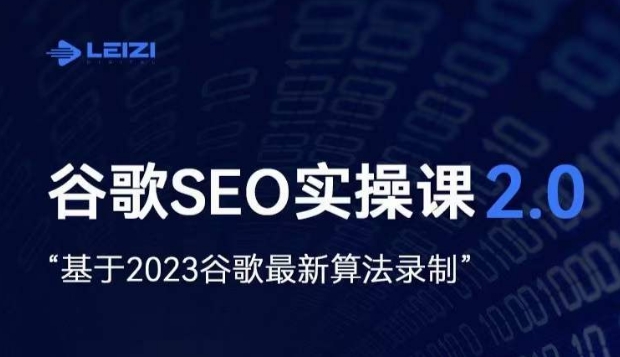 雷子·谷歌SEO 2.0实战课，独立站询盘自由必备，基于2023谷歌最新算法录制-红薯资源库