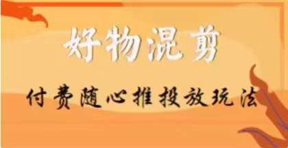 【万三】好物混剪付费随心推投放玩法，随心投放小课抖音教程-红薯资源库