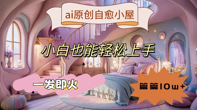 ai原创治愈小屋，小白也能轻松上手，一发即火，篇篇10w+【揭秘】 治愈小房子-红薯资源库