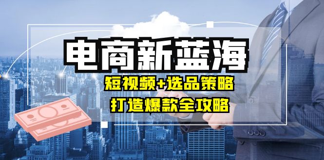 （12677期）商家必看电商新蓝海：短视频+选品策略，打造爆款全攻略，月入10w+[db:副标题]-红薯资源库