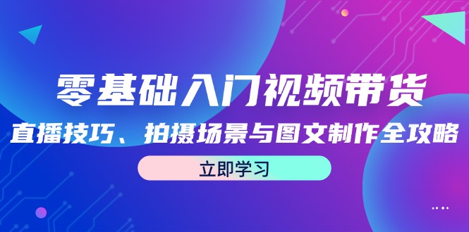 零基础入门视频带货：直播技巧、拍摄场景与图文制作全攻略 学萨克斯零基础入门视频[db:副标题]-红薯资源库