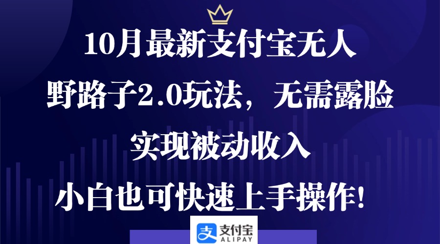 （12824期）10月最新支付宝无人野路子2.0玩法，无需露脸，实现被动收入，小白也可… 福彩2021102期开奖号码[db:副标题]-红薯资源库