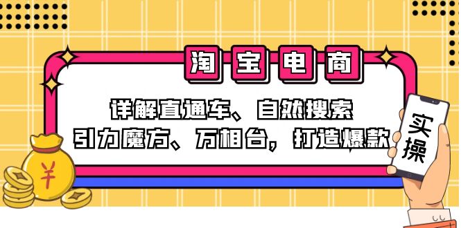 （12814期）2024淘宝电商课程：详解直通车、自然搜索、引力魔方、万相台，打造爆款 淘彩tc181[db:副标题]-红薯资源库