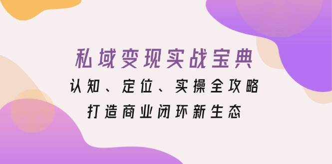 私域变现实战宝典：认知、定位、实操全攻略，打造商业闭环新生态[db:副标题]-红薯资源库